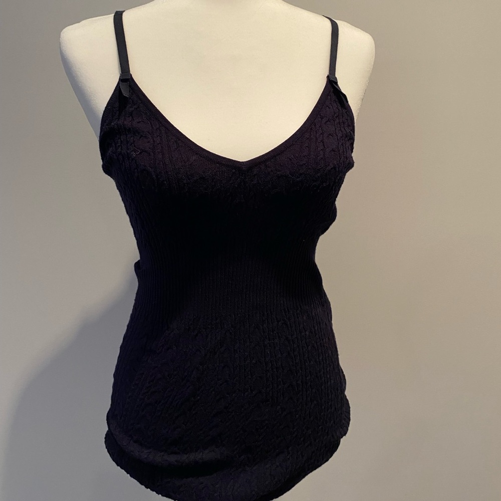 BCBG MaxAzria  Navy Blue Knit Top